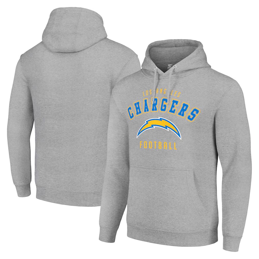 Men 2026 NFL Los Angeles Chargers Grey Hoodie hooded style 04->los angeles chargers->NFL Jersey